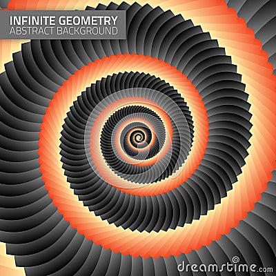 Infinite geometry. Fractal background Vector Illustration