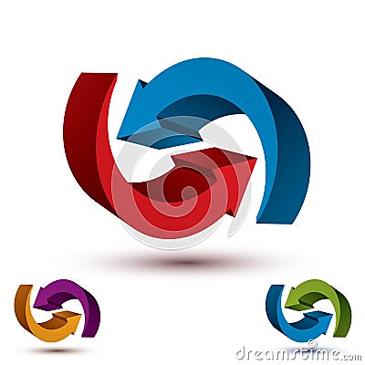 Infinite loop arrows vector abstract symbol, graphic Vector Illustration