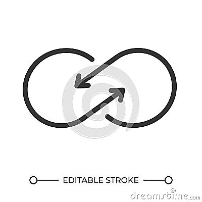 Infinite loop linear icon Vector Illustration