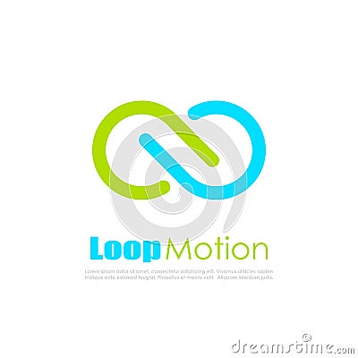 Infinite loop motion abstract vector logo Vector Illustration