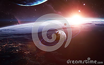 Infinite space background with nebulas and stars. This image elements furnished by NASA Stock Photo