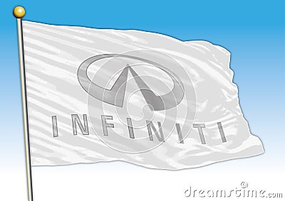 Infiniti car industrial group, flag with logo, illustration Vector Illustration