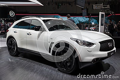 2017 INFINITI QX70 Crossover SUV car Editorial Stock Photo