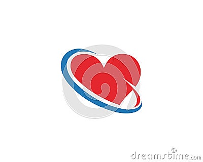 Infinity abstract love and hearts logo Vector Illustration