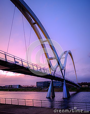 The Infinity Bridge, Stockton-on-Tees Stock Photo