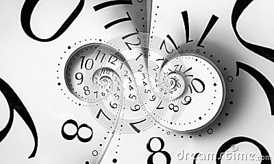 Infinity double time spiral Stock Photo