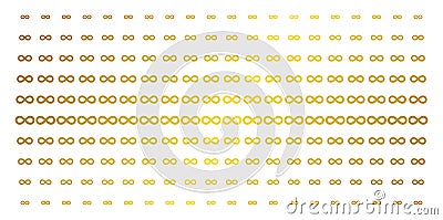 Infinity Golden Halftone Effect Vector Illustration