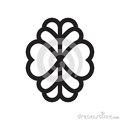 infinity hearts brain logo concept Vector Illustration