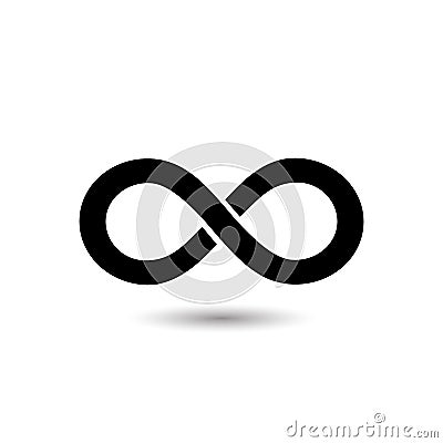 Infinity Icon on white. Vector Vector Illustration