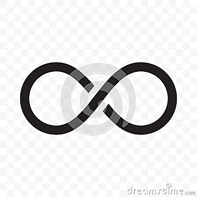 Infinity or infinite loop vector line icon Vector Illustration