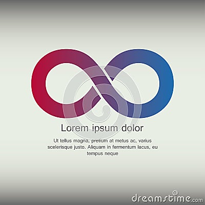 Infinity logo. Constant sign. Template for colorful business emblem. Vector. Vector Illustration