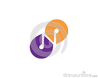 Infinity n letter Design,Infinity logo Vector icon Vector Illustration