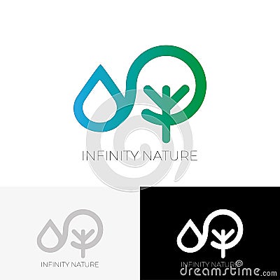 Infinity nature logo Stock Photo