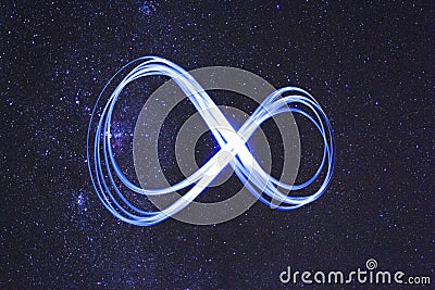 Infinity night photography Stock Photo