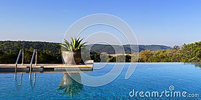 Infinity pool Stock Photo