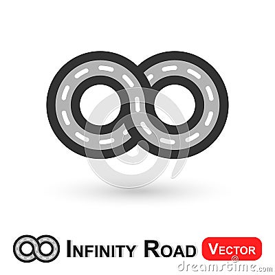 Infinity Road ( infinite travel ) Vector Illustration