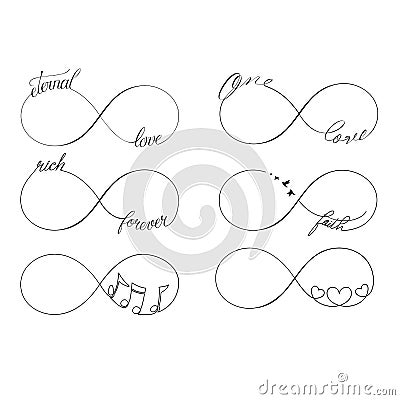 Infinity set Vector Illustration