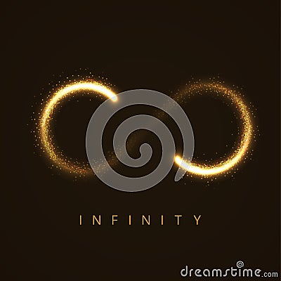 infinity sign from glittering stras Vector Illustration