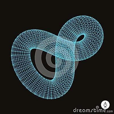 Infinity symbol. Abstract 3d design element Vector Illustration