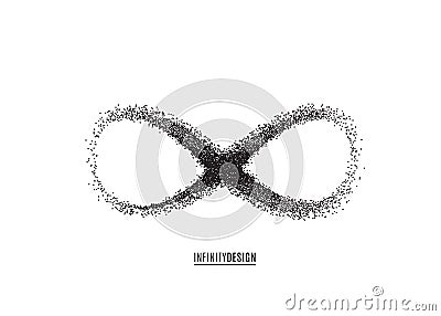 Infinity symbol background. Endless concept Vector Illustration