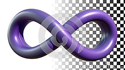 Infinity symbol, endless loop, eternity sign, infinite icon png transparent image Generative AI Stock Photo
