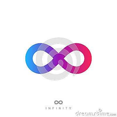 Infinity symbol, premium limitless logo Vector Illustration