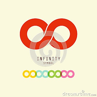 Infinity Symbol - Vector Endless Icons Vector Illustration