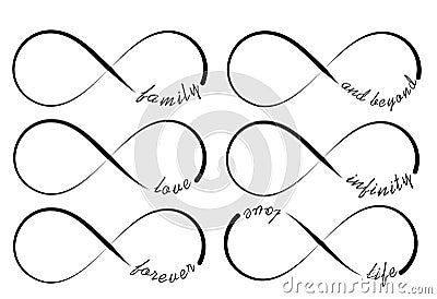 Infinity symbols Vector Illustration