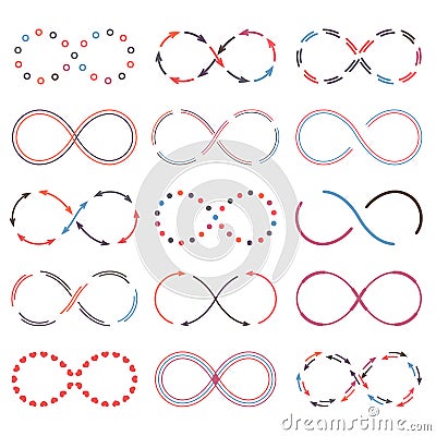 Infinity Symbols Vector Illustration