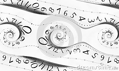 Infinity time spiral Stock Photo