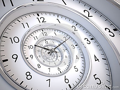 Infinity Time Spiral Stock Photo