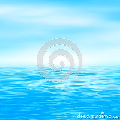 Infinity water horizon illustration Stock Photo