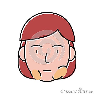 inflammation of submandibular lymph nodes color icon vector illustration Vector Illustration