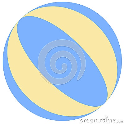 Inflatable ball flat icon Vector Illustration