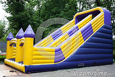 Inflatable castle playground Stock Photo