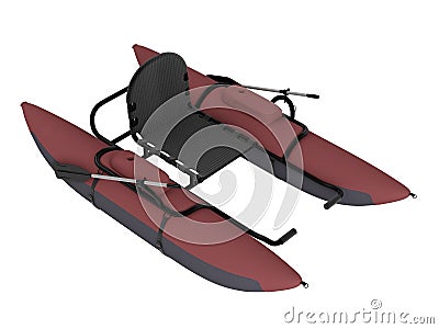 Inflatable catamaran Stock Photo