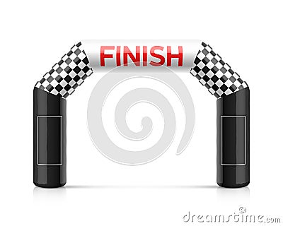 Inflatable finish line arch Vector Illustration