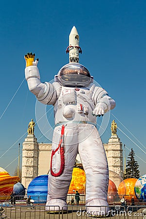 Inflatable mockup of the astronaut Editorial Stock Photo