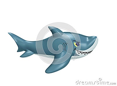 Inflatable shark with clipping path Stock Photo