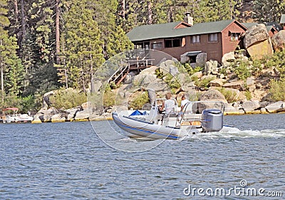 Inflateable Boat Editorial Stock Photo