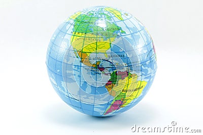Inflated plastic earth Stock Photo