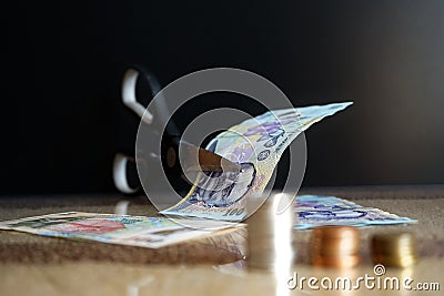 Inflation cuts off purchasing power Stock Photo