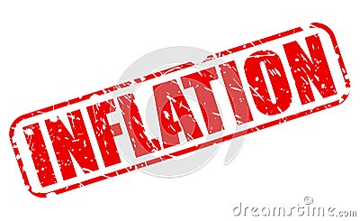 Inflation red stamp text Vector Illustration