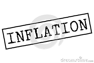 Inflation typographic stamp Vector Illustration