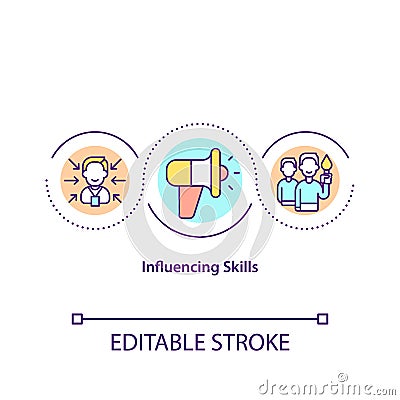 Influencing skills concept icon Vector Illustration