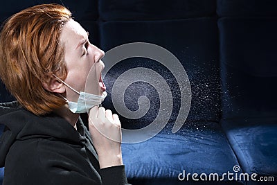 Influenza, cold, coronavirus. Infection through an airborne droplet Stock Photo
