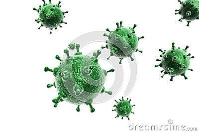 Influenza virus Cartoon Illustration