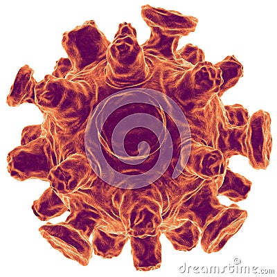 Influenza Virus Cartoon Illustration