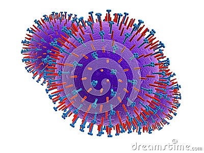 Influenza virus Stock Photo