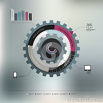 Info graphic circle diagram. Vector Illustration